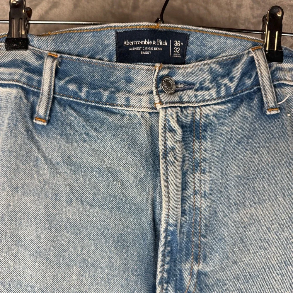 Abercrombie & Fitch‎ Mens Workwear Jean Baggy Double Knee Carpenter Light 36x32